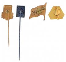 4db-os zománcozott külföldi jelvénytétel, közte "HBC" jégkorong jelvény + "Bern SC&qu...