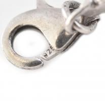 Ezüst(Ag) szívecskés karkötő, jelzett, h: 17 cm, bruttó: 14,12 g