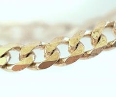 Ezüst(Ag) pancer karkötő, jelzett, h: 20 cm, nettó: 27,08 g