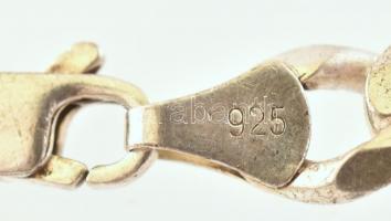 Ezüst(Ag) pancer karkötő, jelzett, h: 20 cm, nettó: 27,08 g