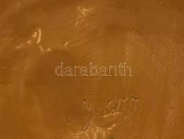 Izsépy kerámia kéményseprő figurás mázas kerámia lámpatest, jelzett, hibátlan m: 22 cm