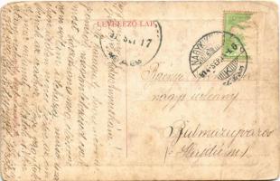 1914 Nagykikinda, Kikinda; Ferenc József tér, templom, üzletek. W.L. Bp. 625. / square, church, shop...