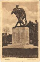 1926 Szekszárd, Hősök szobra, emlékmű (gyűrődés / crease)