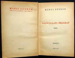 Márai Sándor: Napnyugati őrjárat (kb 1940)