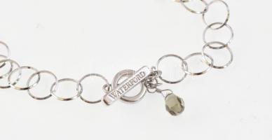 Ezüst(Ag) nyaklánc, középrésszel, Waterford jelzéssel, h: 43 cm, bruttó: 19,15 g