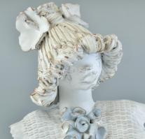 Kovács Éva (1938-): Menyasszony. Mázas kerámia. Jelzés nélkül. Apró lepattanások, szoknyáján szépen ...