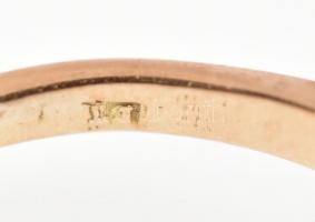 Arany (Au) 14k. Gyűrű. Üveg ékítéssel. Jelzett. 2,2g M: 58