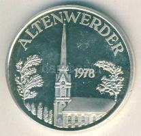 NSZK 1978. "Altenwerder-látkép hajóval" Ag emlékérem 27,98g T:PP