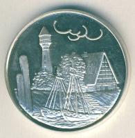 NSZK 1978. "Altenwerder-látkép hajóval" Ag emlékérem 27,98g T:PP
