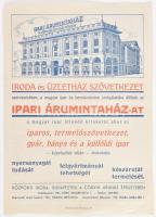 Ipari Árumintaház, a magyar ipar állandó kirakata hirdető plakátja, 28x29,5 cm