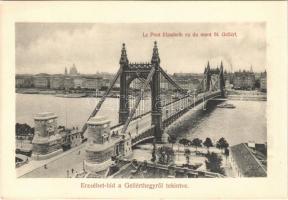 Budapest, Erzsébet híd a Gellért hegyről tekintve (fl)