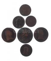 1800E 1kr Cu "I. Ferenc" + 1800E 3kr Cu "I. Ferenc" (2x) + 1800E 6kr Cu "I....