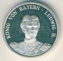 NSZK DN "II.Lajos bajor király" Ag emlékérem 8,94g T:PP