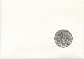 Liechtenstein 1983. "Karácsony" jelzett Ag emlékérem felbélyegzett borítékban, elsőnapi bé...