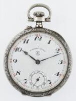 Ezüst(Ag) Chronometre zsebóra, másodpercmutatóval, sérült számlap, jelzett, jár, d: 5 cm, bruttó: 70,57 g