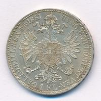 Ausztria 1861A 1Fl Ag "Ferenc József" T:1-,2 
Austria 1861A 1 Florin Ag "Franz Josep...