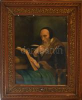 cca 1910 Kálvin Jánost ábrázoló kőnyomat kartonon 49x60 keretben