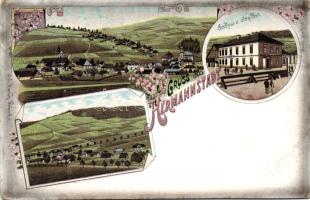 Nagyszeben with Post and restaurant Litho