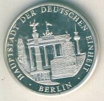 NSZK DN "Berlin-német egység" Ag emlékérem 8,48g T:PP