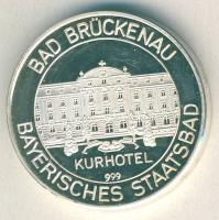 NSZK 1986. "Bad Brückenau-Kurhotel" Ag emlékérem 15g T:PP