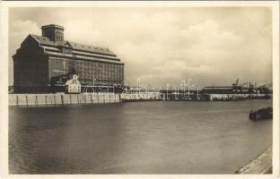 1930 Budapest XXI. Csepel, Vámmentes kikötő, gabonatárház
