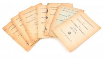 1926 Testnevelési utasítás, 7 klf füzet (1-6B), az Országos Testnevelési Tanács kiadványa, az egyik sérült