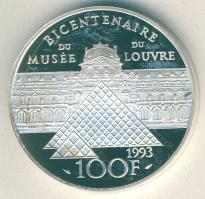 Franciaország 1993. 100Fr Ag "Louvre" T:PP Eredeti díszdobozban!