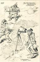 Am Horchposten: Malzeit! / WWI German military art postcard, humour. Nr. 1006. s: K. Pommerhanz (Rb)