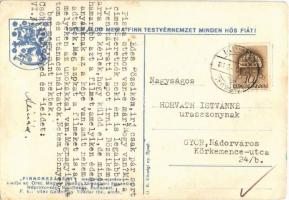 1940 Isten áldja meg a finn testvérnemzet minden hős fiát! "Finnországért!" mozgalom javár...