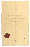 1887 Ócsa, beszedési napló, viaszpecséttel