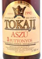 1990 Tokaji Aszu 3 puttonyos, bontatlan palack fehérbor