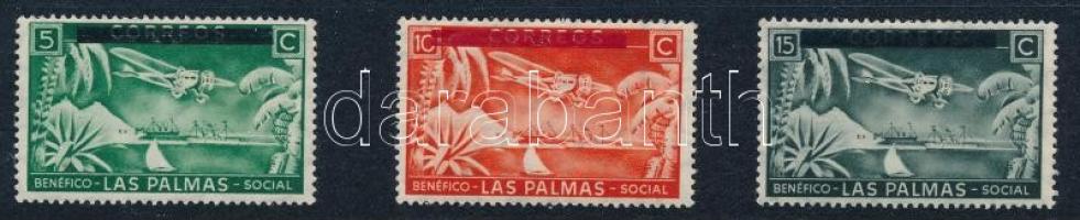 Spanyolország 3 db Las Palmas bélyeg berakólapon