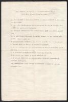 1919 Az entente ultimátuma a Tanácsköztársasághoz (A Neu Frei Presse alapján), 10 pont az antanthatalmak követeléseivel, 1 gépelt oldal