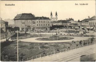 1914 Szabadka, Subotica; Szent István tér, Löwy testvérek üzlete / square, shops