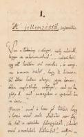 Egy hontalan elmélkedései. Emlék Árva Imrétől. Kézzel írt szöveg kb. 1850-ből, félvászon kötésben, k...