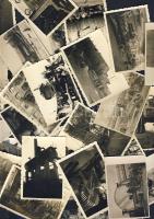 33 db budapesti gépek- és gyártósorok szállításáról készült régi fotók