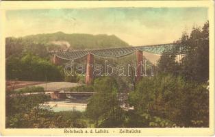 1930 Rohrbach an der Lafnitz, zeilbrücke / railway bridge, locomotive, train