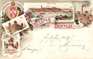 1899 Belgrade with factory Litho