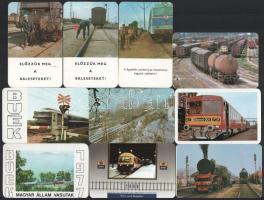 1977-2000 10 db MÁV-val kapcsolatos kártyanaptár