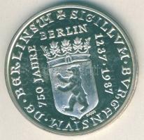 NSZK 1987. "750 éves Berlin-Otto von Bismarck" Ag emlékérem 20g T:PP