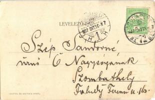 1907 Budapest VII. Hotel Metropole szálloda és kávéház reklámlapja. Czettel és Deutsch. Rákóczi út 5...