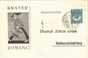 1931 Krayer E. és Társa Zománc reklám és megrendelőlap / Hungarian enamel advertisement and order form