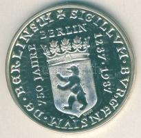 NSZK 1987. "750 éves Berlin-Jesse Owens" Ag emlékérem 20g T:PP