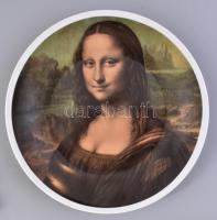 Seltmann Weiden Mona Lisa képet ábrázoló porcelán fali tál, matricás, jelzett, kis kopásnyomokkal, d: 27 cm