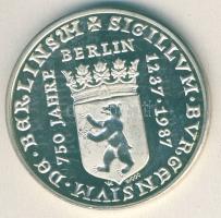 NSZK 1987. "750 éves Berlin-Werner von Siemens" Ag emlékérem 20g T:PP