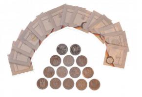 NSZK 1972-1986. 5M Cu-Ni (14xklf) emlékiadások tanúsítvánnyal T:1,1- FRG 1972-1986. 5 Mark Cu-Ni (14...