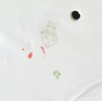 Zsolnay porcelán kisfiú kenyérrel, kézzel festett, jelzett, apró kopásnyomokkal, m:20 cm (tervező:Si...