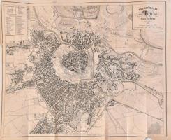 1858 Bécs térképe, Verlag von Tendler, 1 : 18.000, 46x36,5 cm