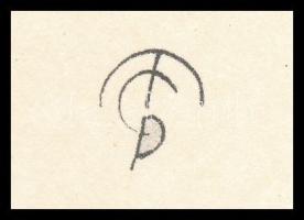 Molnár C. Pál (1894-1981): Telefonos kisasszony. Kis szériás ofszet, papír, 29,5×21 cm