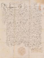1697 (?) Latin nyelvű hivatalos dokumentum